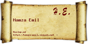 Hamza Emil névjegykártya